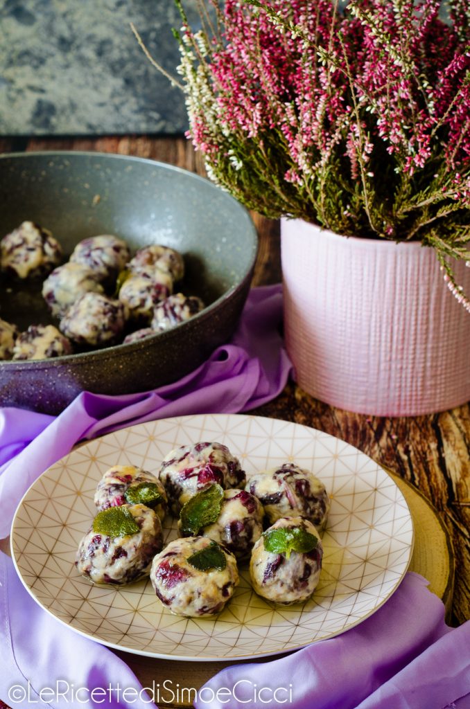 Gnocchi ricotta en radicchio