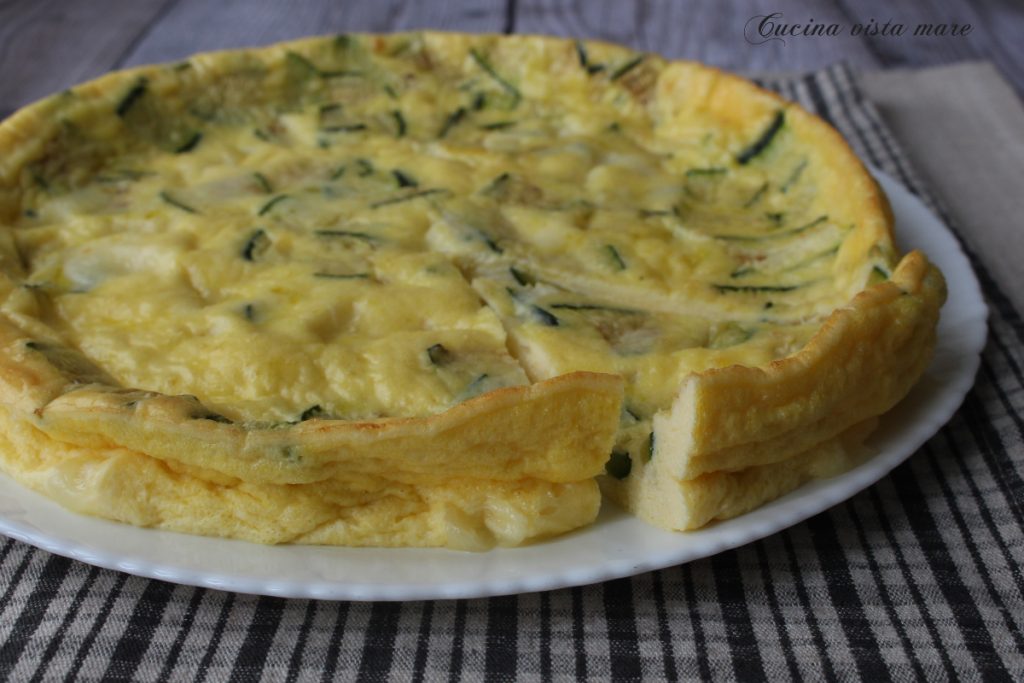 Grote Smeltende Omelet Keuken met uitzicht op zee