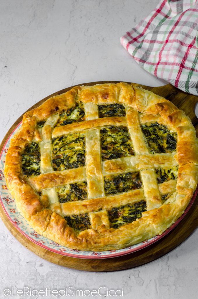 Hartige taart met ricotta en spinazie