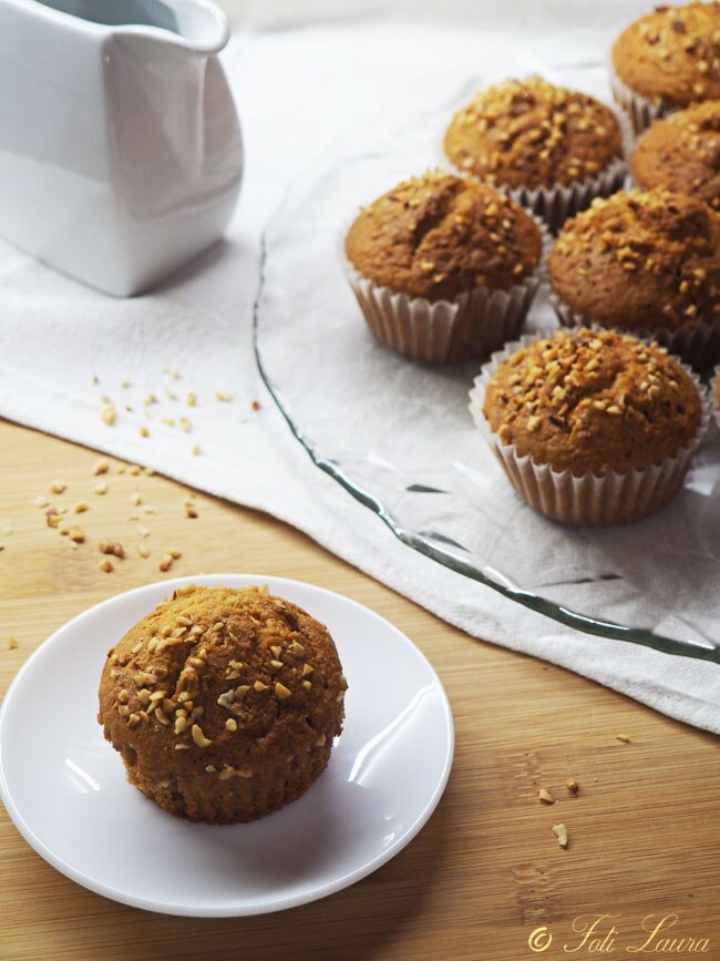 Muffins alle nocciole con crema di nocciole