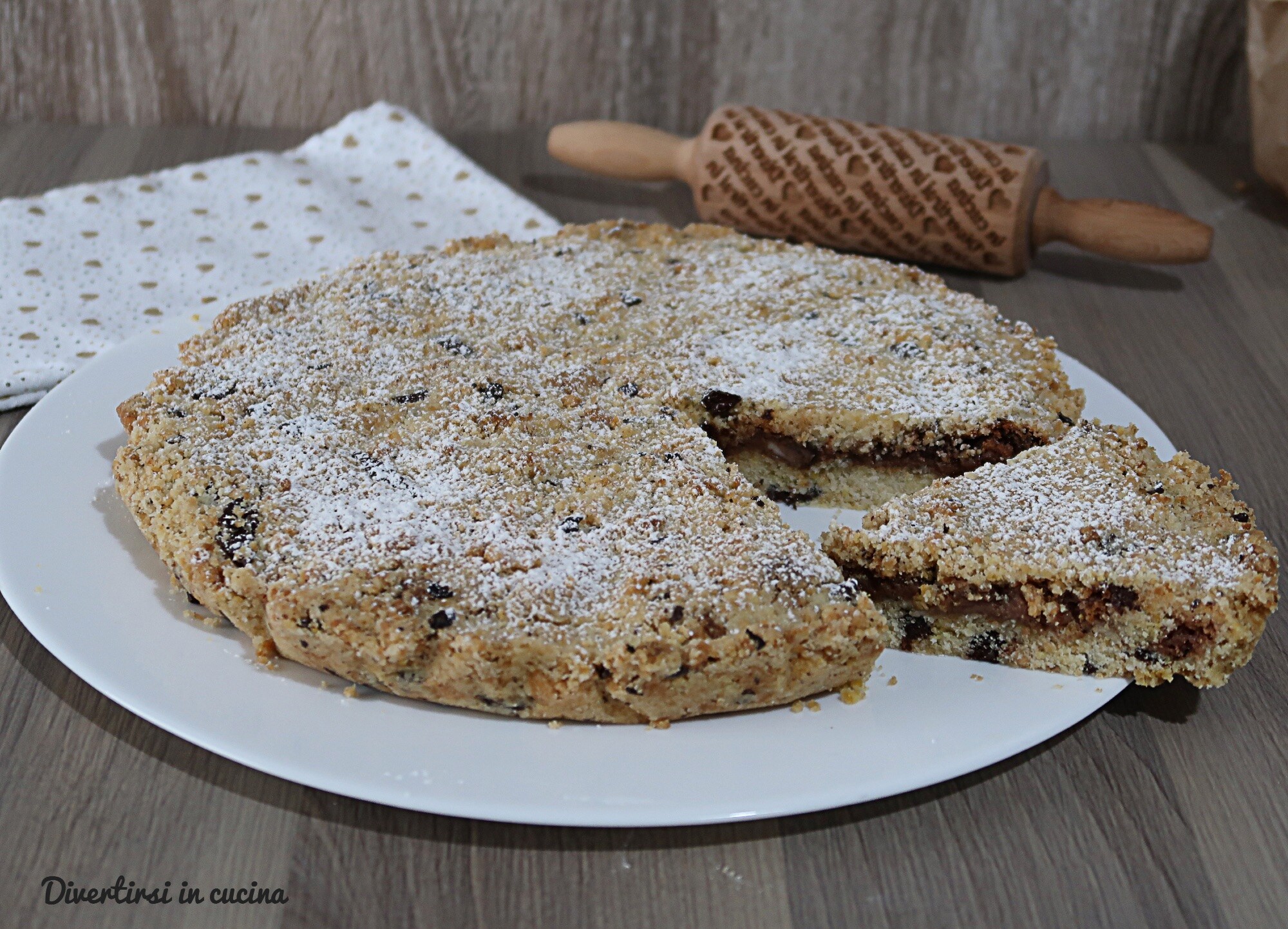Herfstkruimeltaart met Nutella