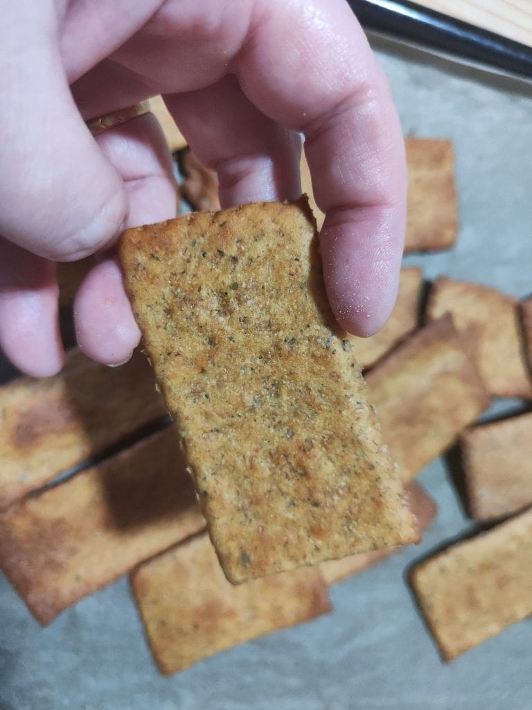 Kikkererwten Crackers met Pizzasmaak