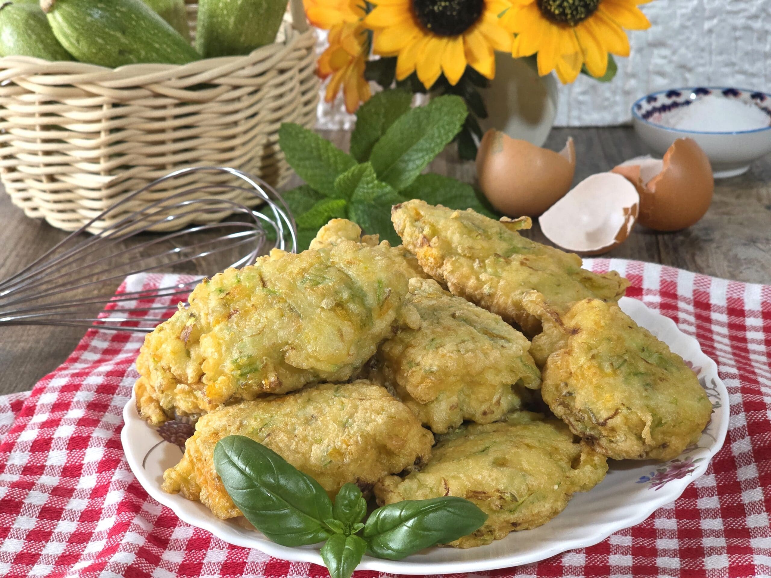 Courgette- en pompoenbloem beignets