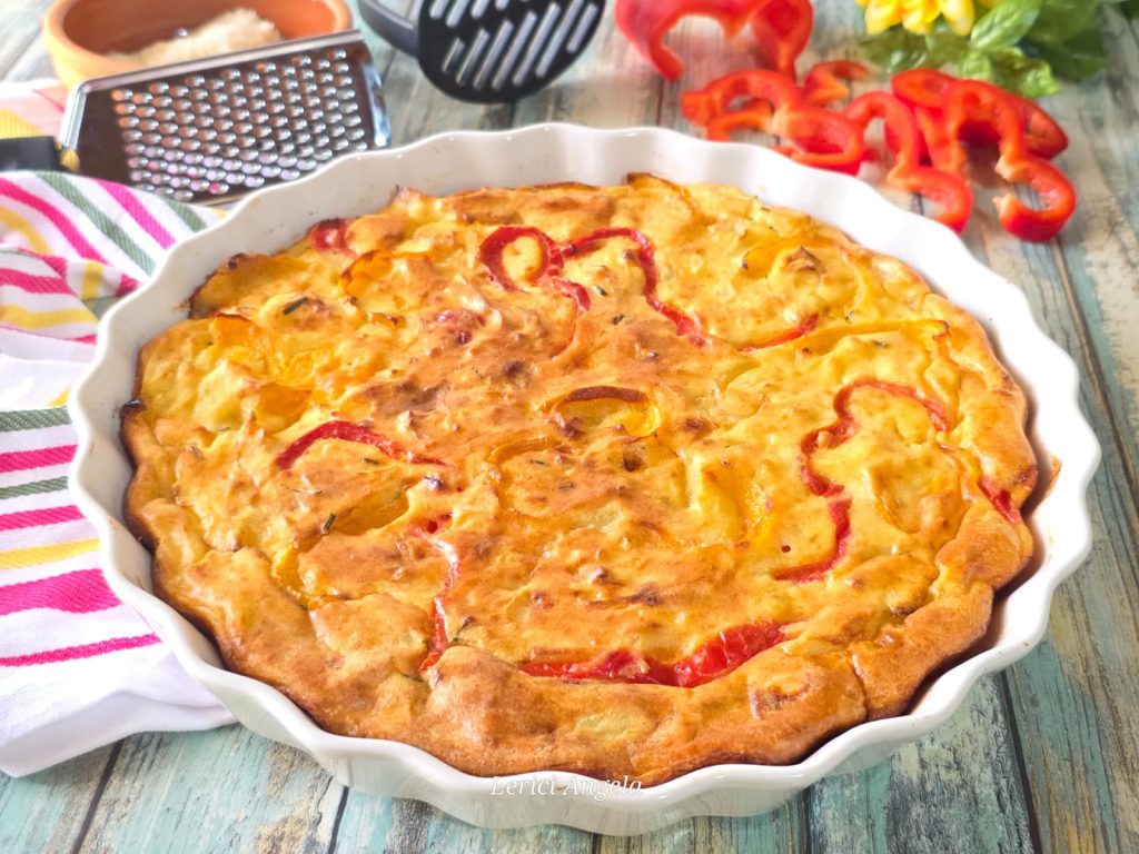 Aardappel en paprika omelet