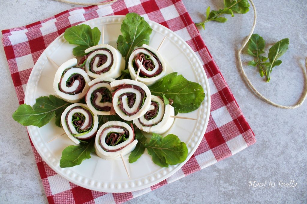 Mozzarella Rolletjes met Bresaola Rucola en Grana