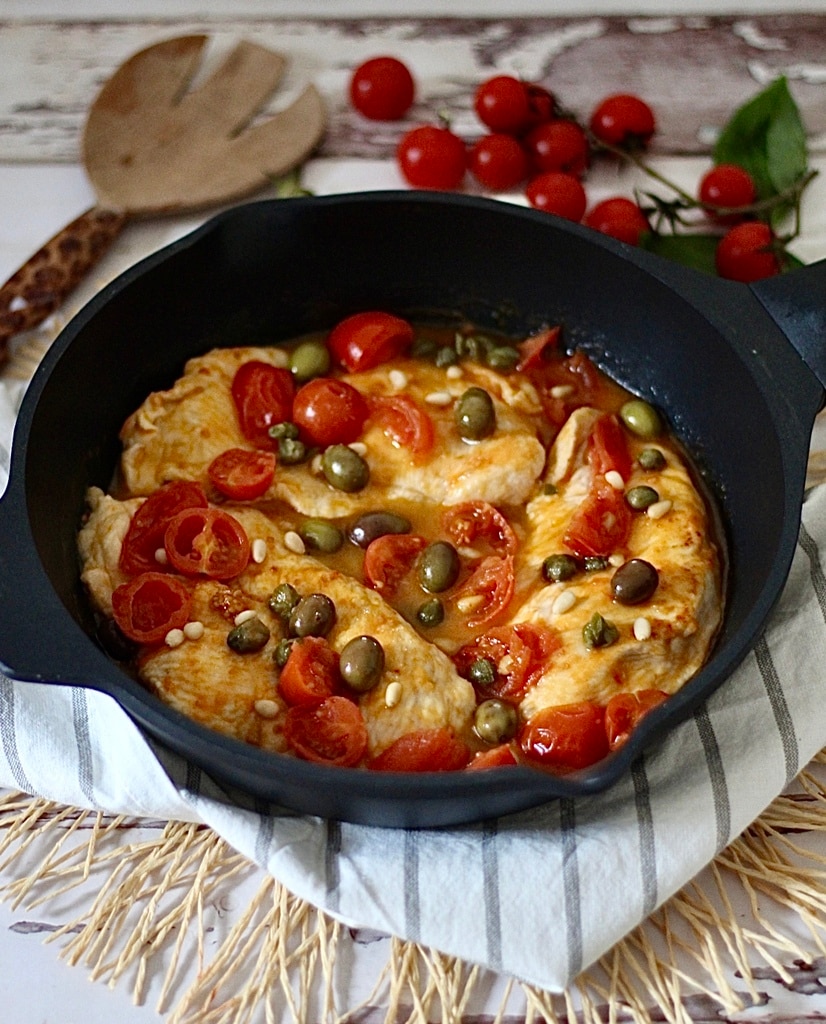 Scaloppine di pollo alla mediterranea