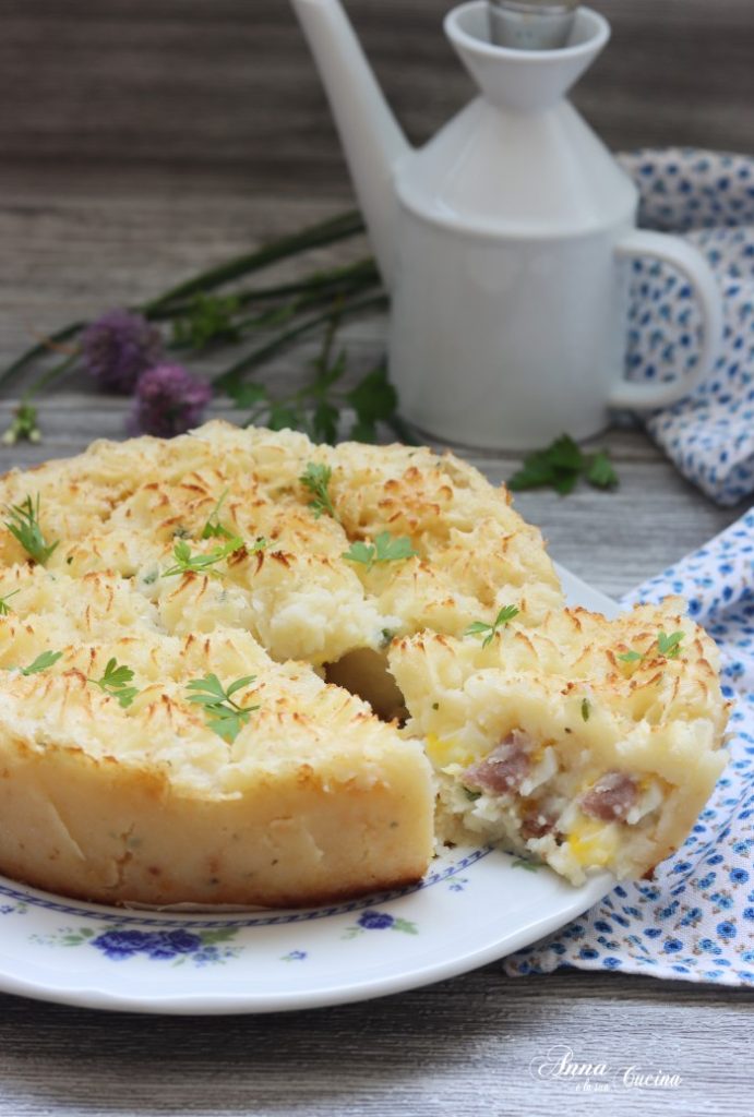 Aardappeltaart gevuld