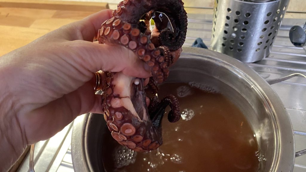 Superzachte ingevroren octopussalade