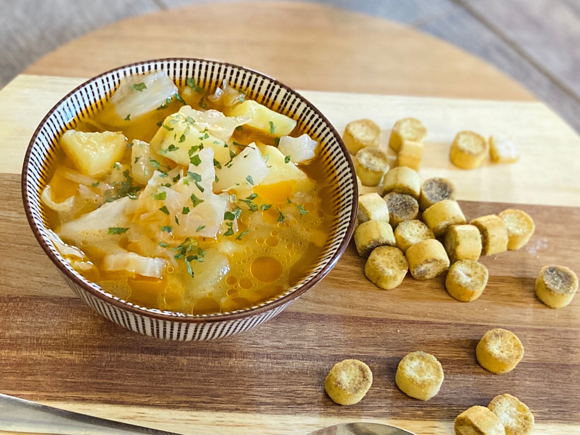 Soep met savooiekool en aardappelen