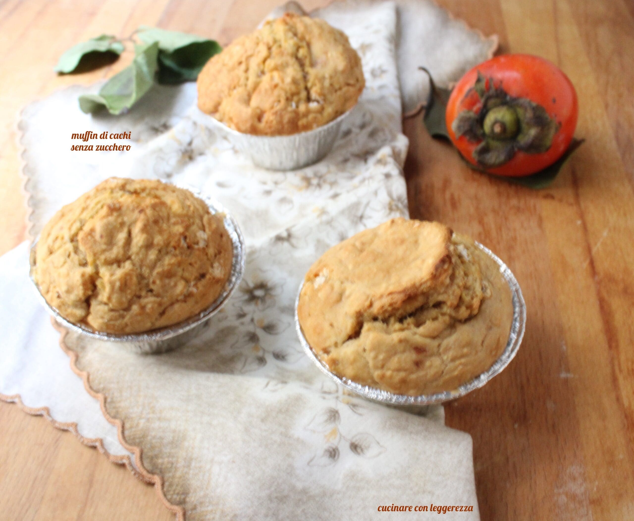 Kaki-muffins zonder suiker
