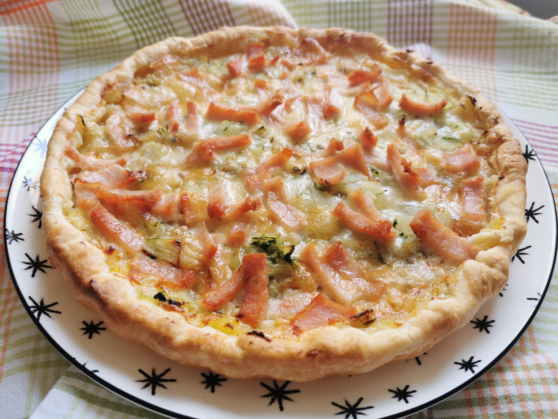 HARTIGE TAART AARDAPPELEN GORGONZOLA HAM