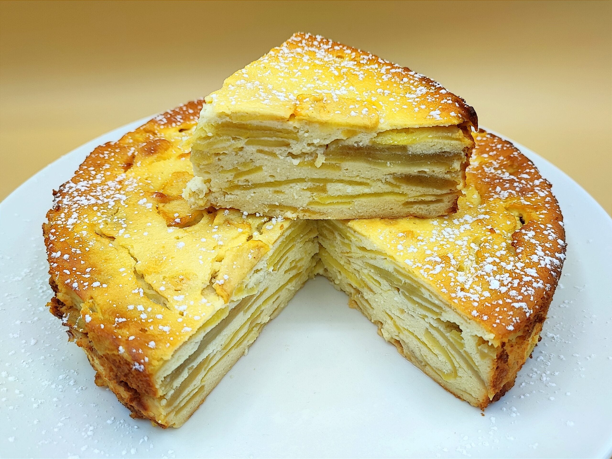 Snelle ricotta en appel taart