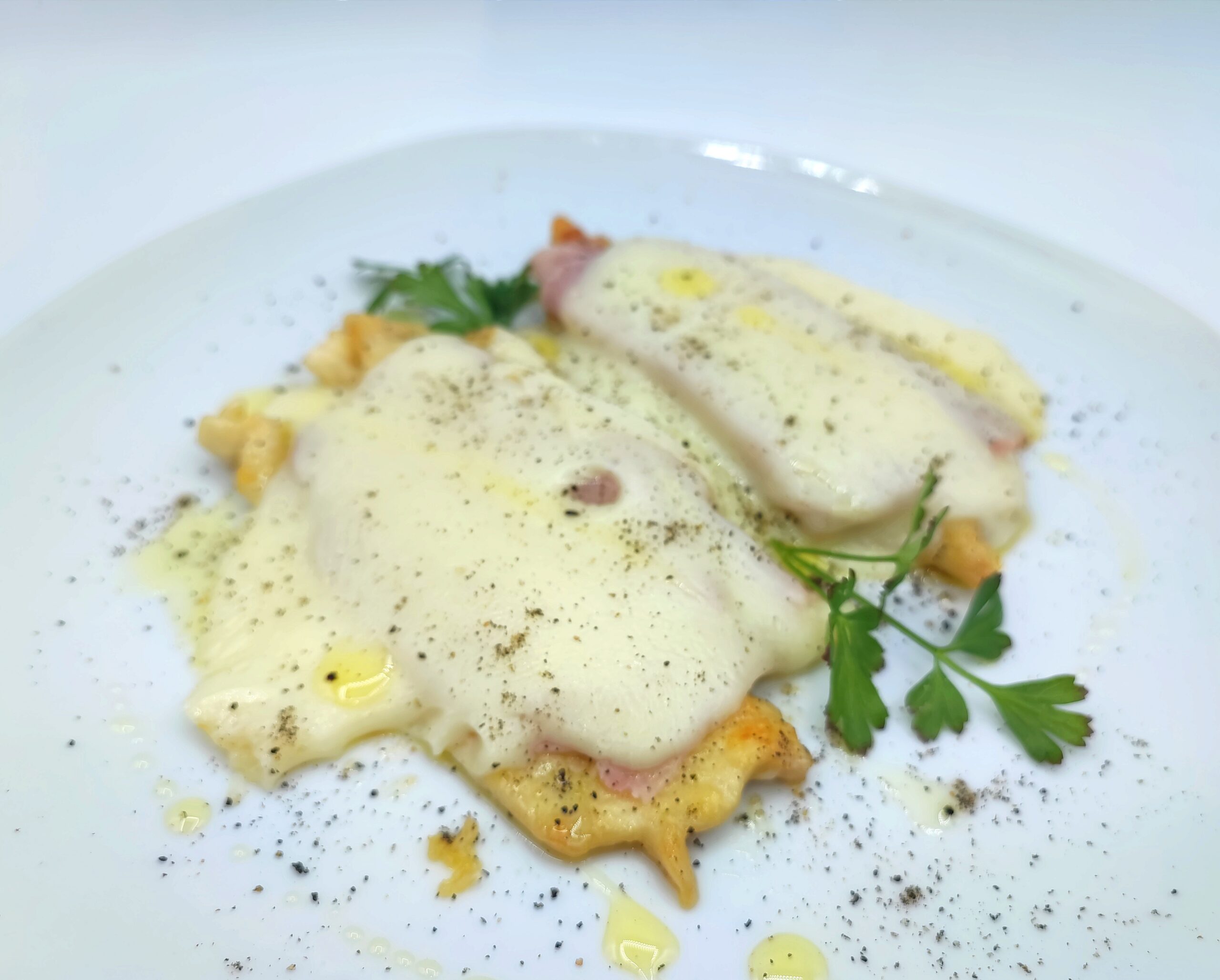 Schnitzels met ham en scamorza