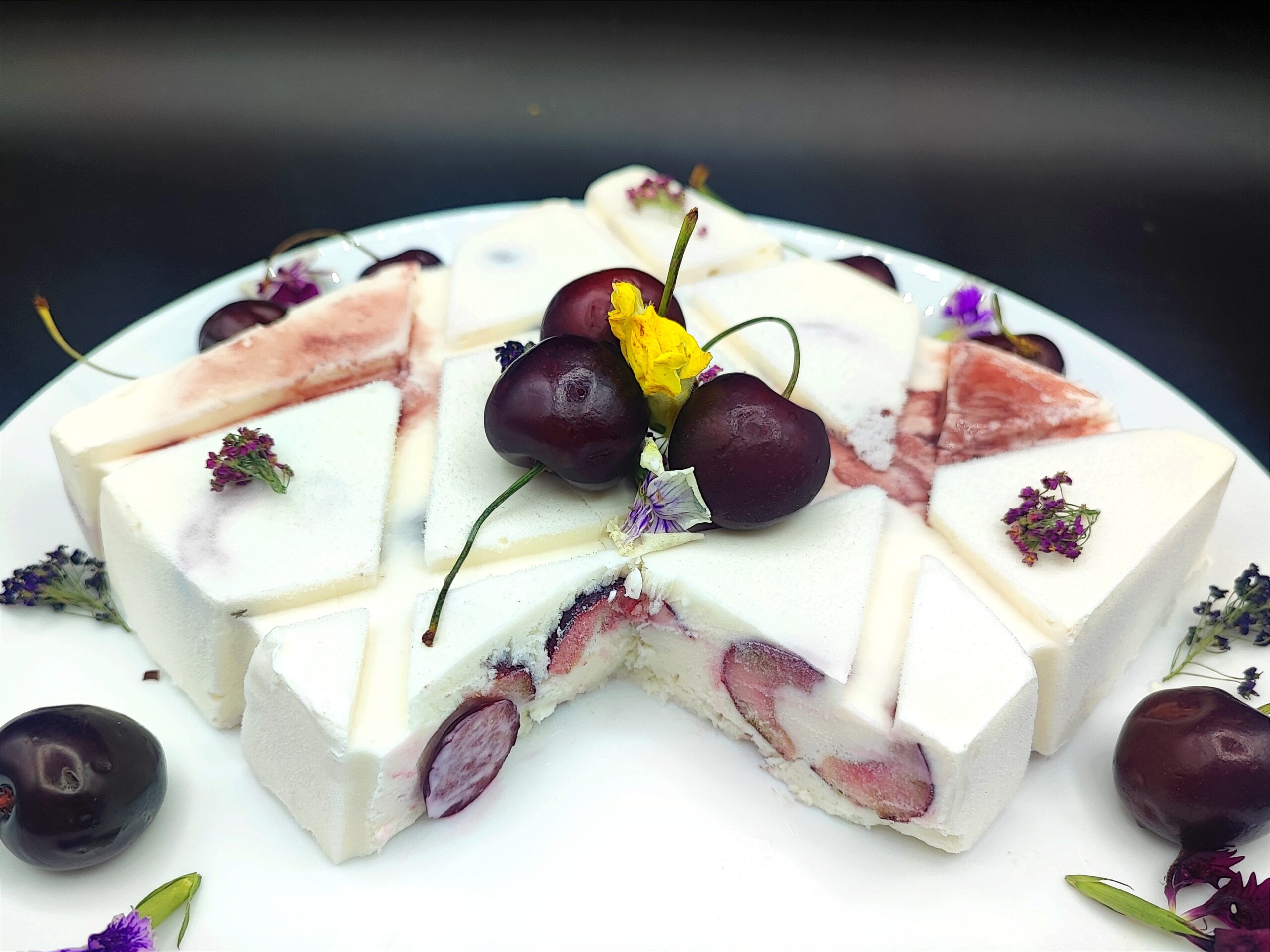 Vegan kersensemifreddo