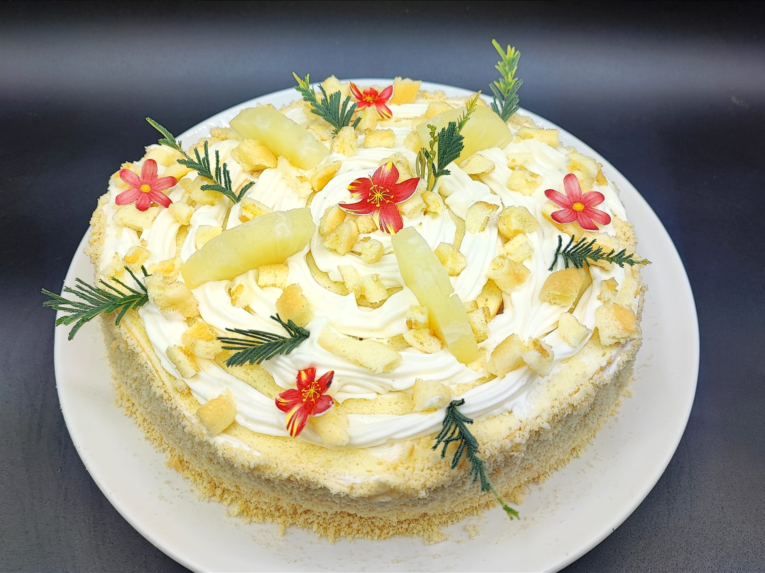 Mimosa rolcake met ananas