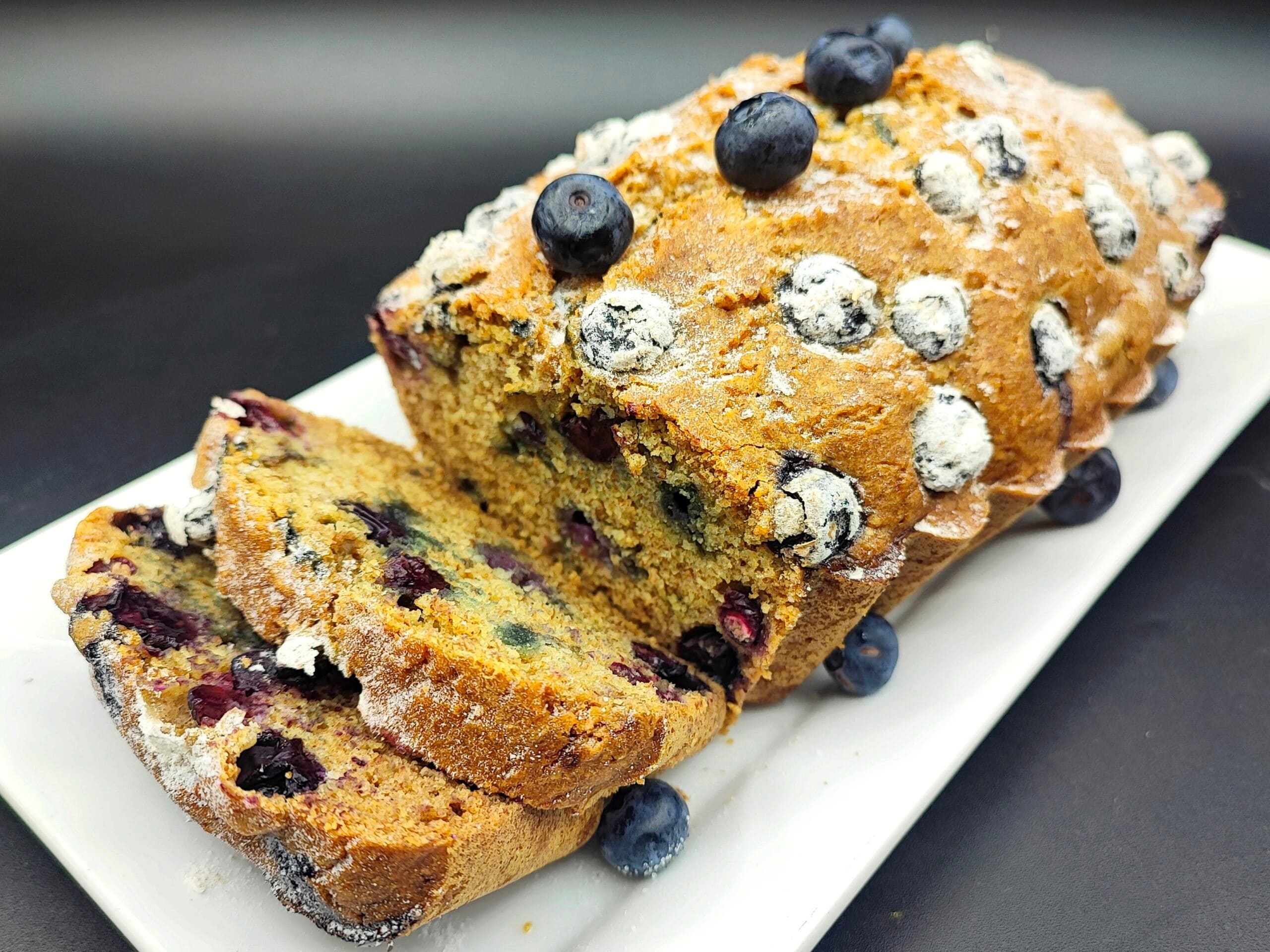 Vegan blauwe bessen cake