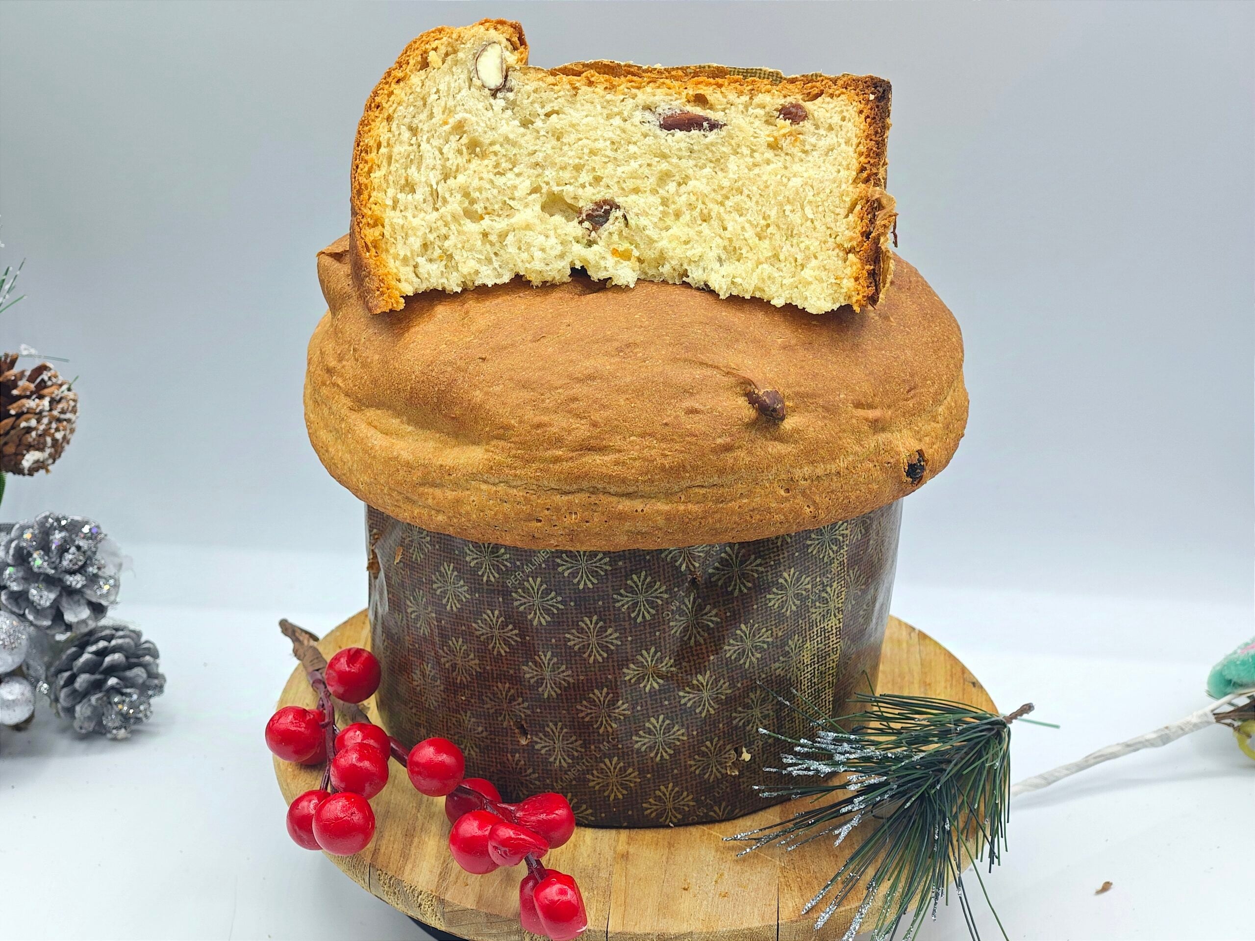 Vegan panettone met één enkel deeg