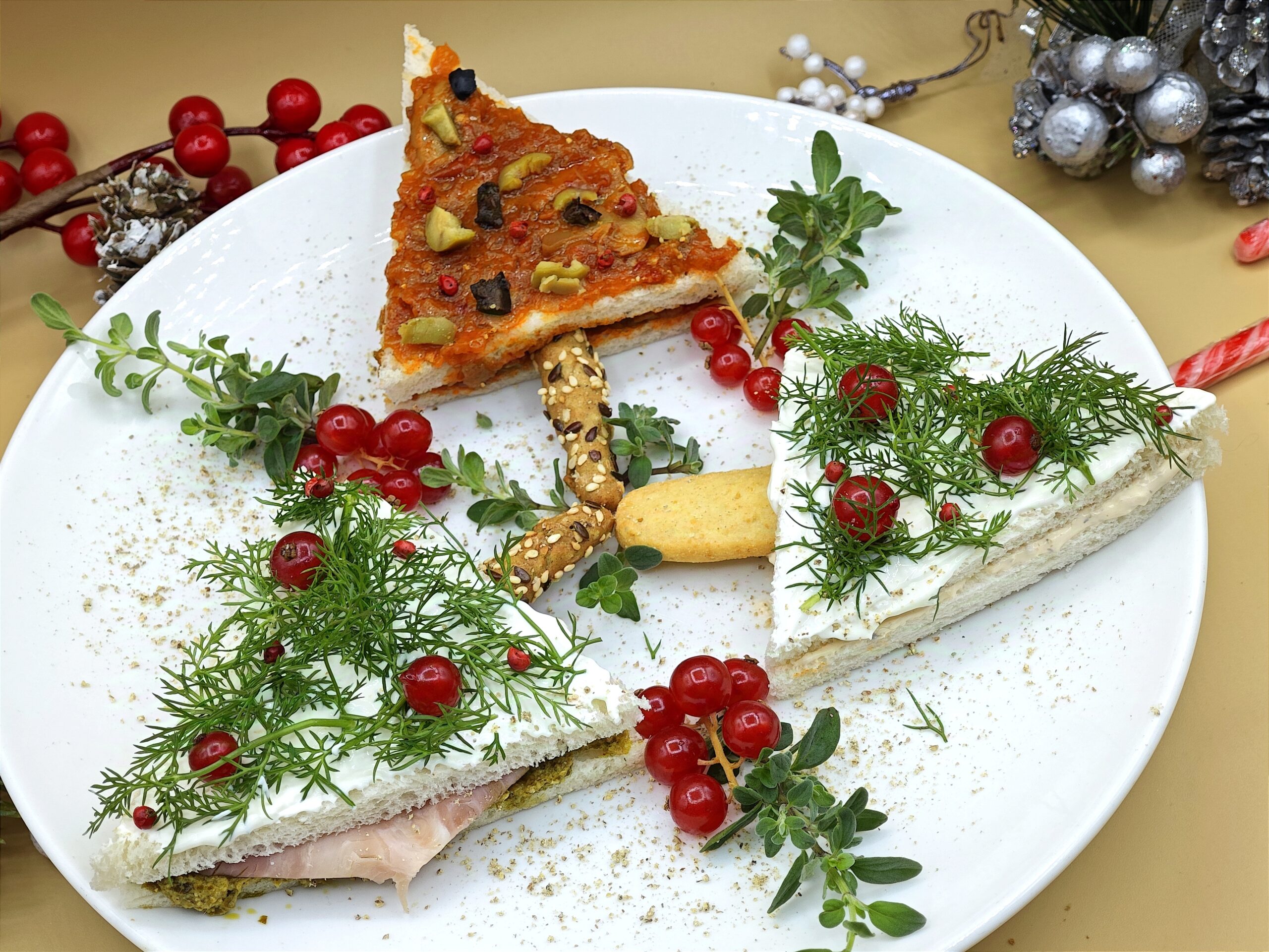 Last-minute kerstboompjes van witbrood