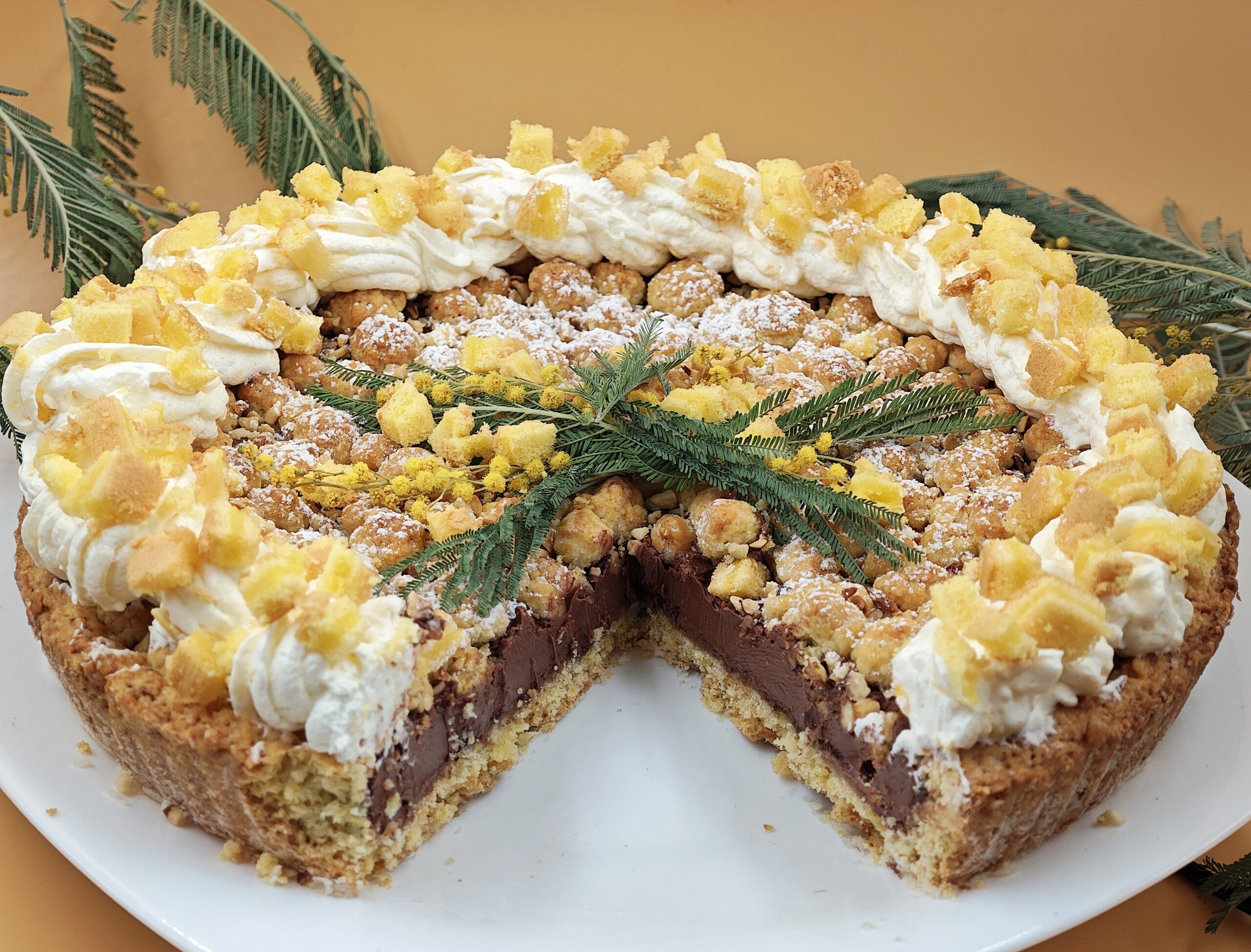 Mimosa taart met Nutella