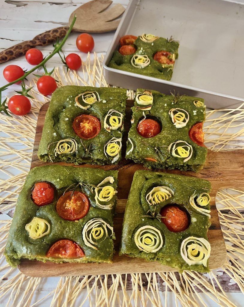 Focaccia met spinazie