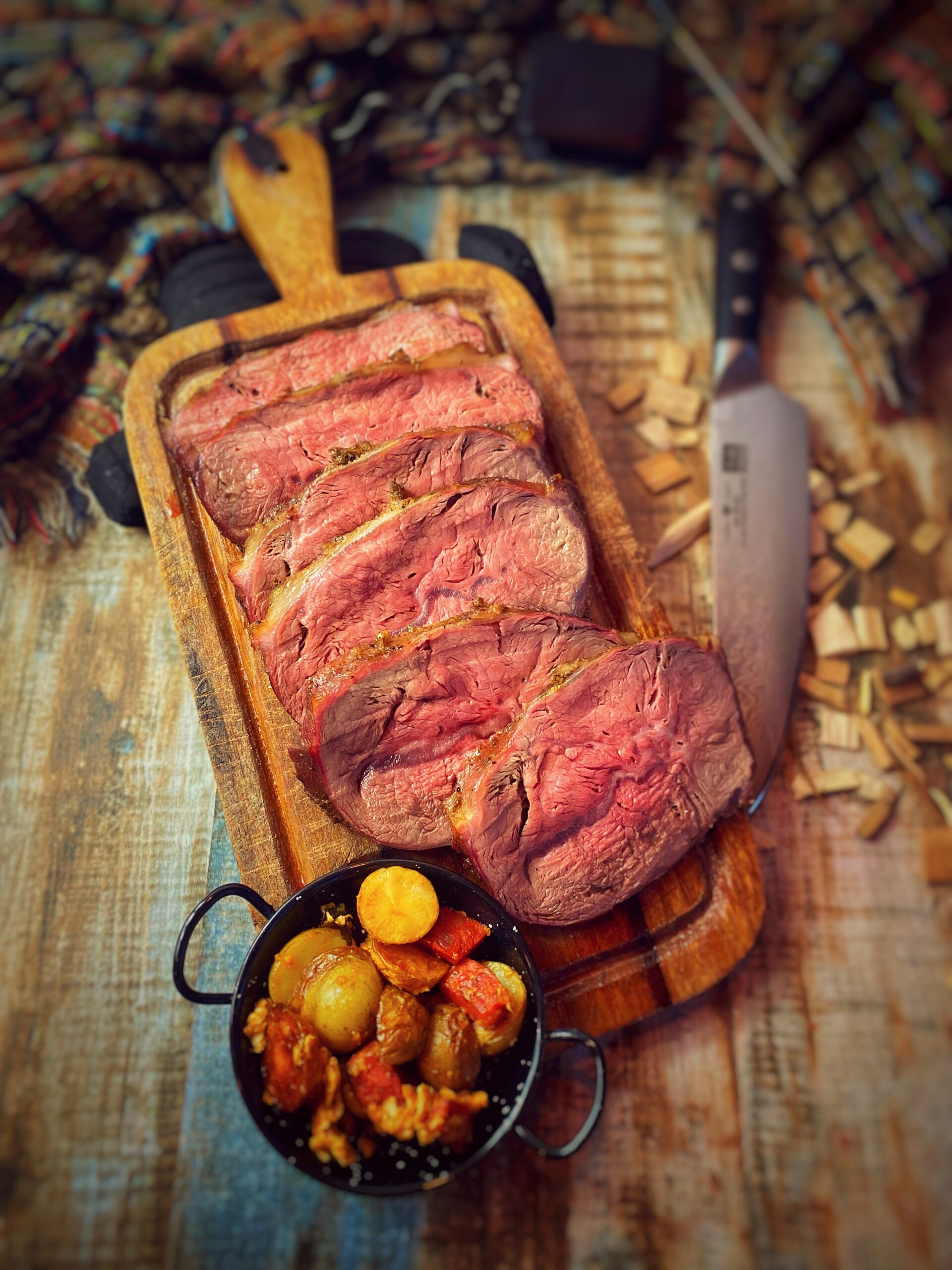 Top blade low & slow en Huevos rotos con chorizo (Verenigde Staten)