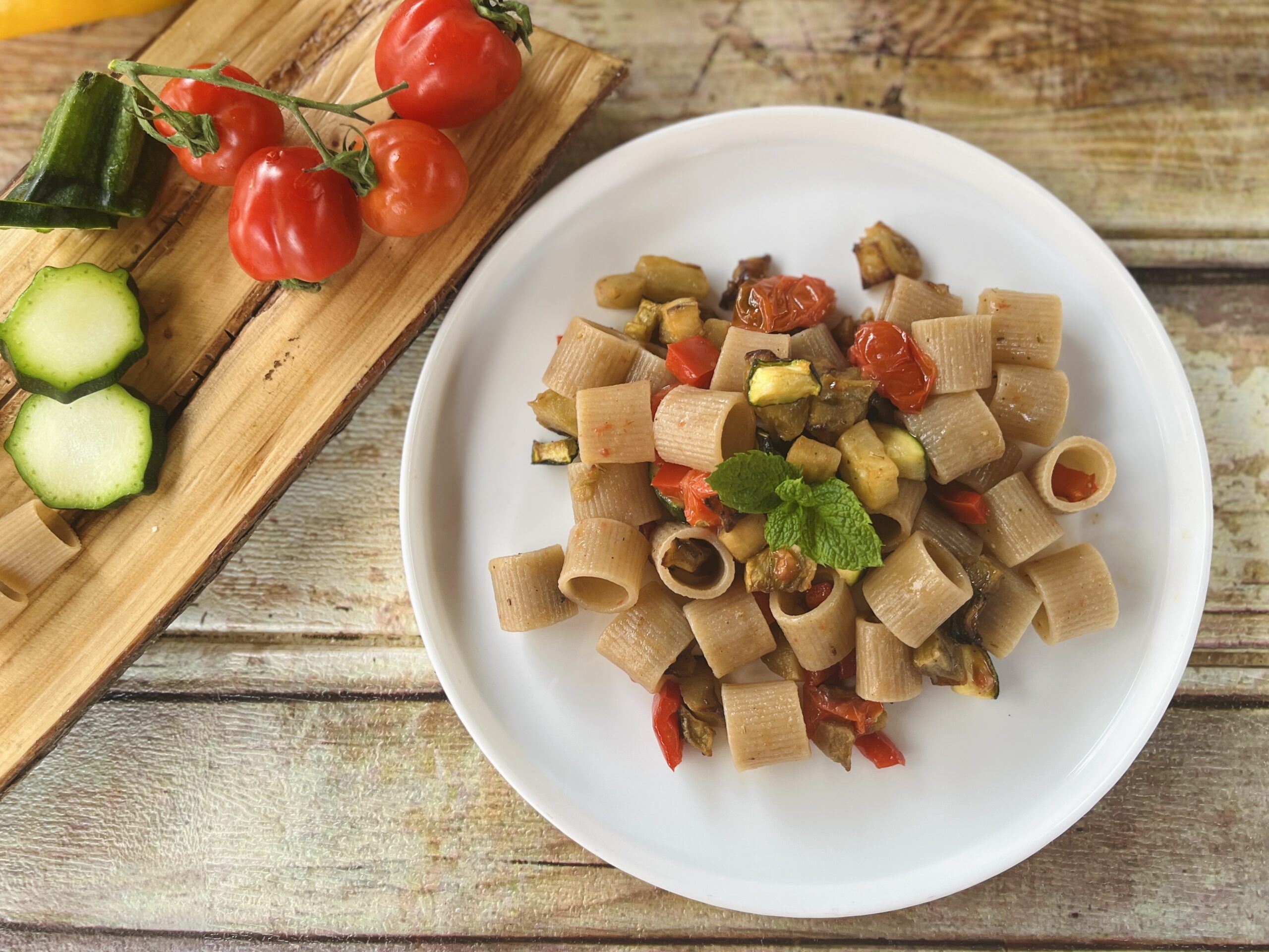 Haverpastamix met groenten in de airfryer