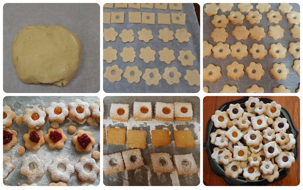 Gepaard koekjes met gemengde vullingen