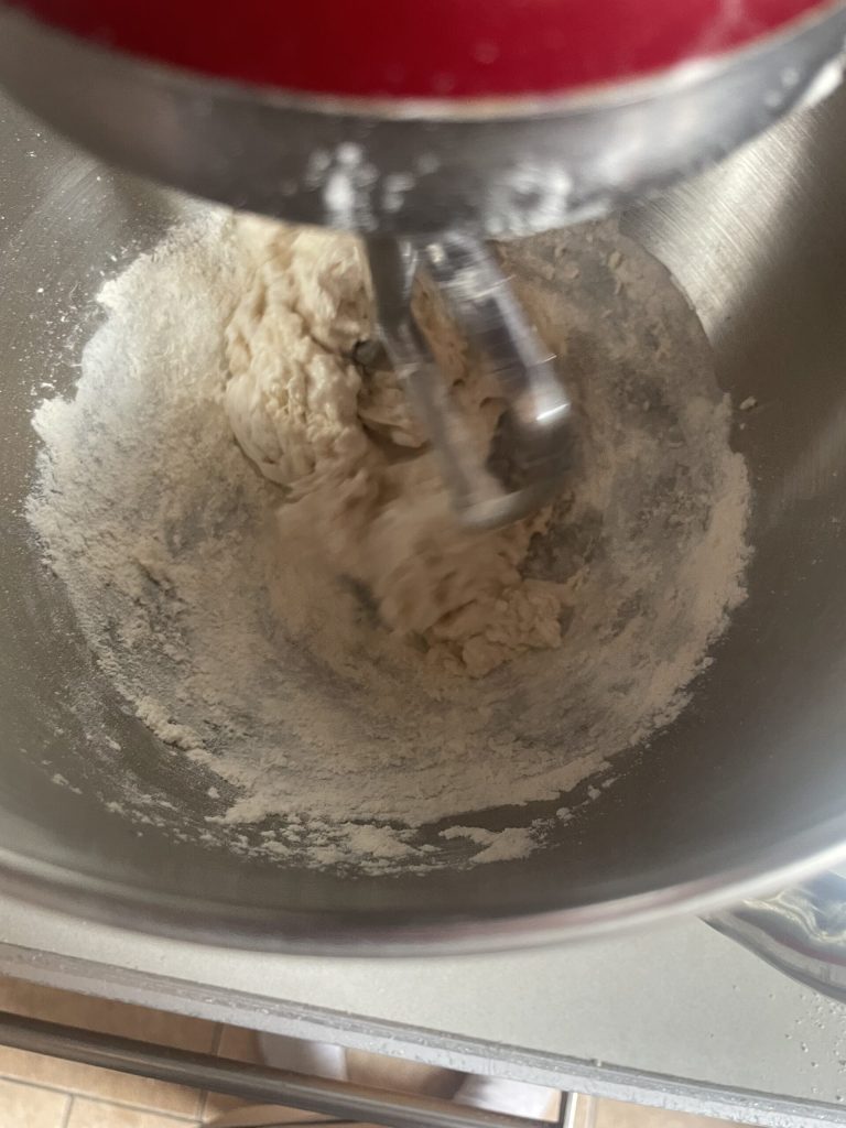 toevoeging water en meel