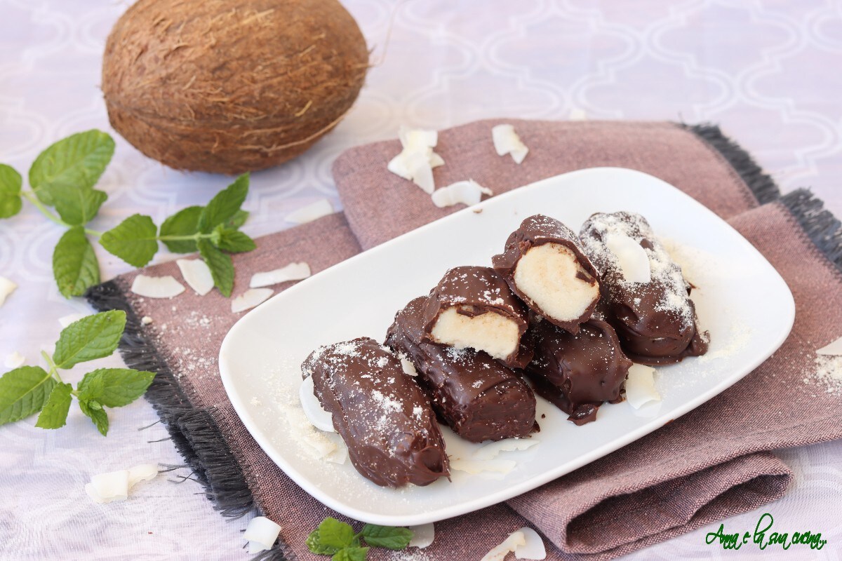 Chocolaatjes met kokoscrème (bounty)