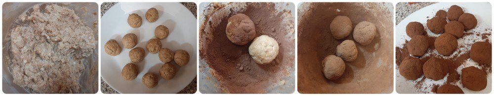 koffie- en hazelnoottruffels met yoghurt