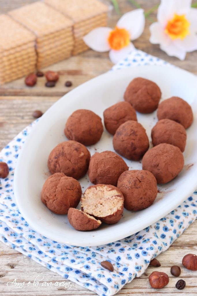Koffie- en hazelnoottruffels met yoghurt