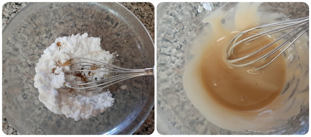 Koffiering met glazuur en chocoladedruppels