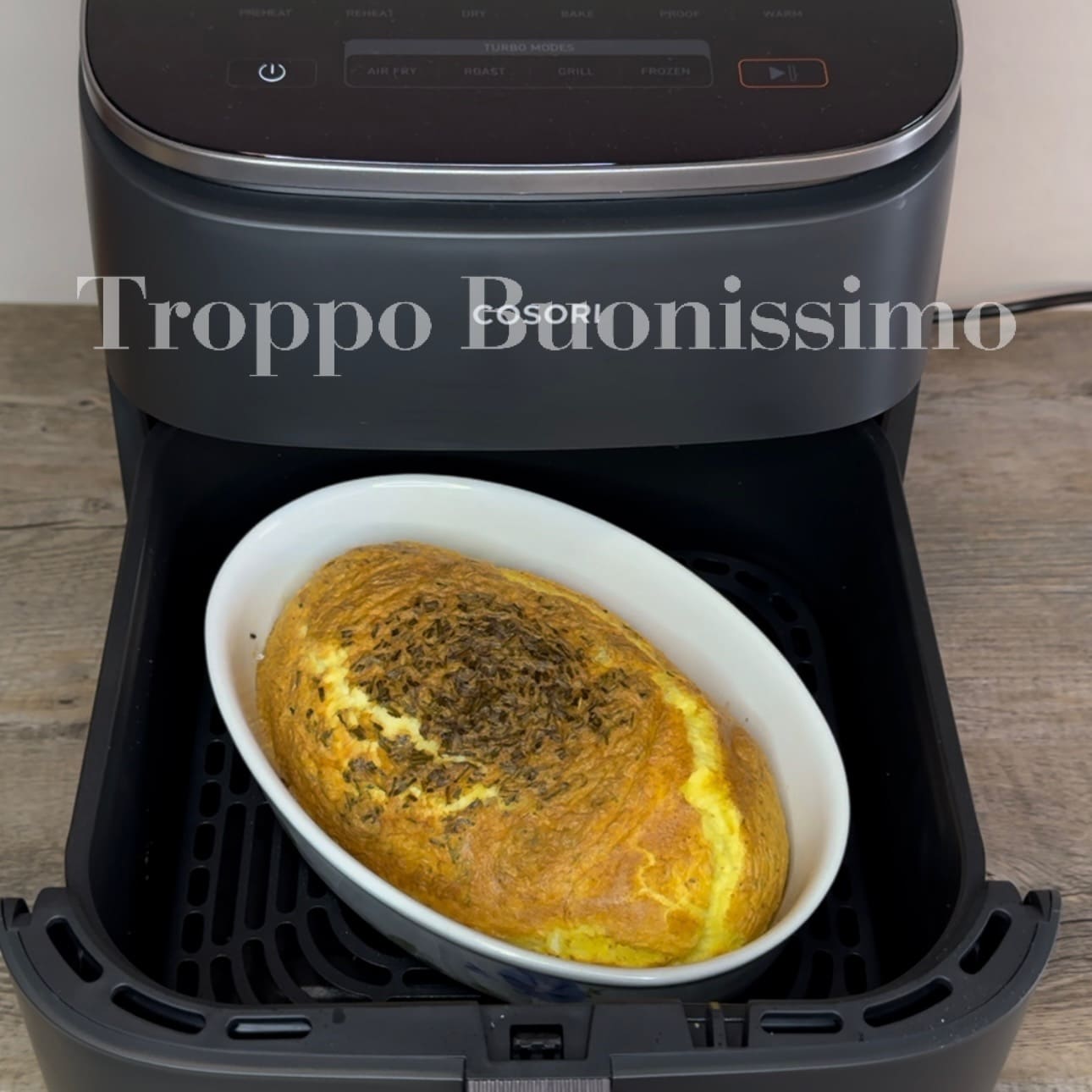 Omelet in de heteluchtfriteuse