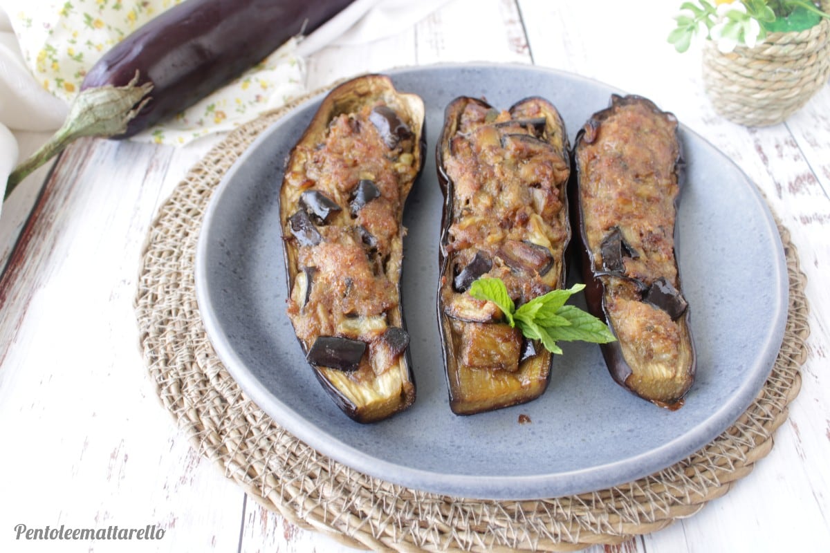 Gevulde aubergines uit de oven