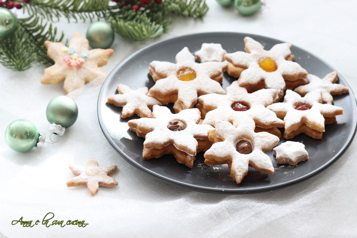 Gevulde kerststerkoekjes