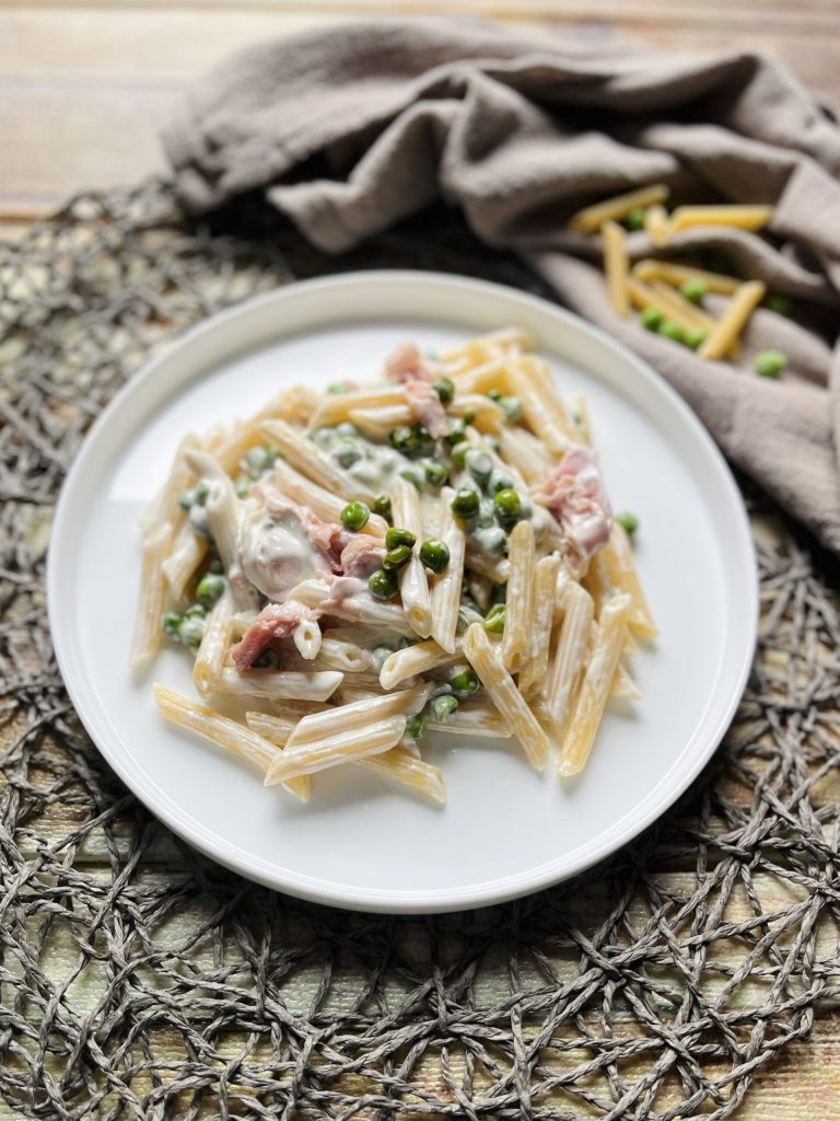 Penne 3P met room erwten ham
