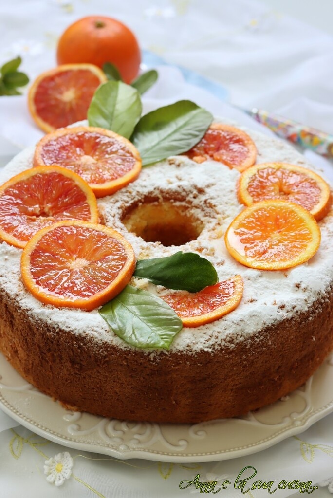 Fluffy chiffon cake met sinaasappel