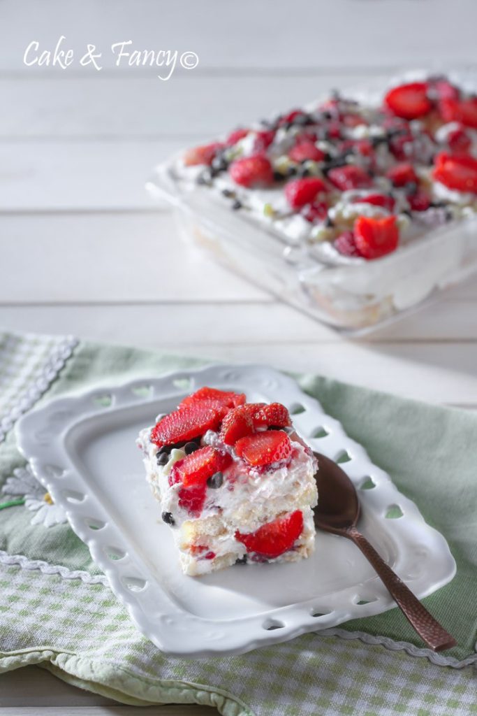 Tiramisu aardbeien en chocolade
