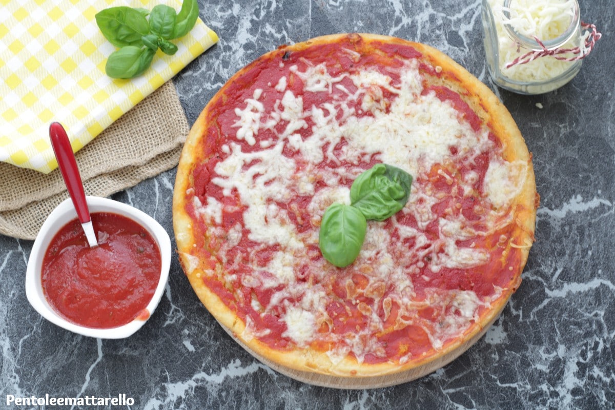Vloeibare pizza zonder rijzen