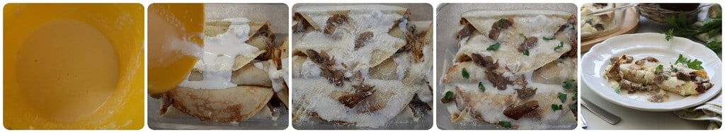 Pannenkoeken met gemengde champignons