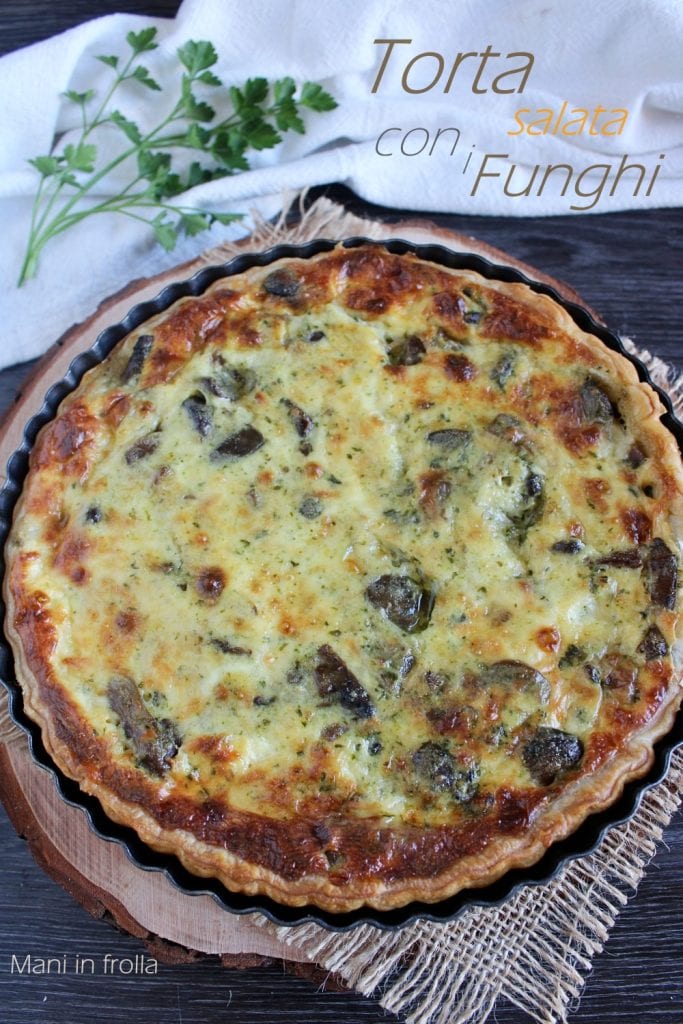 Hartige taart met champignons