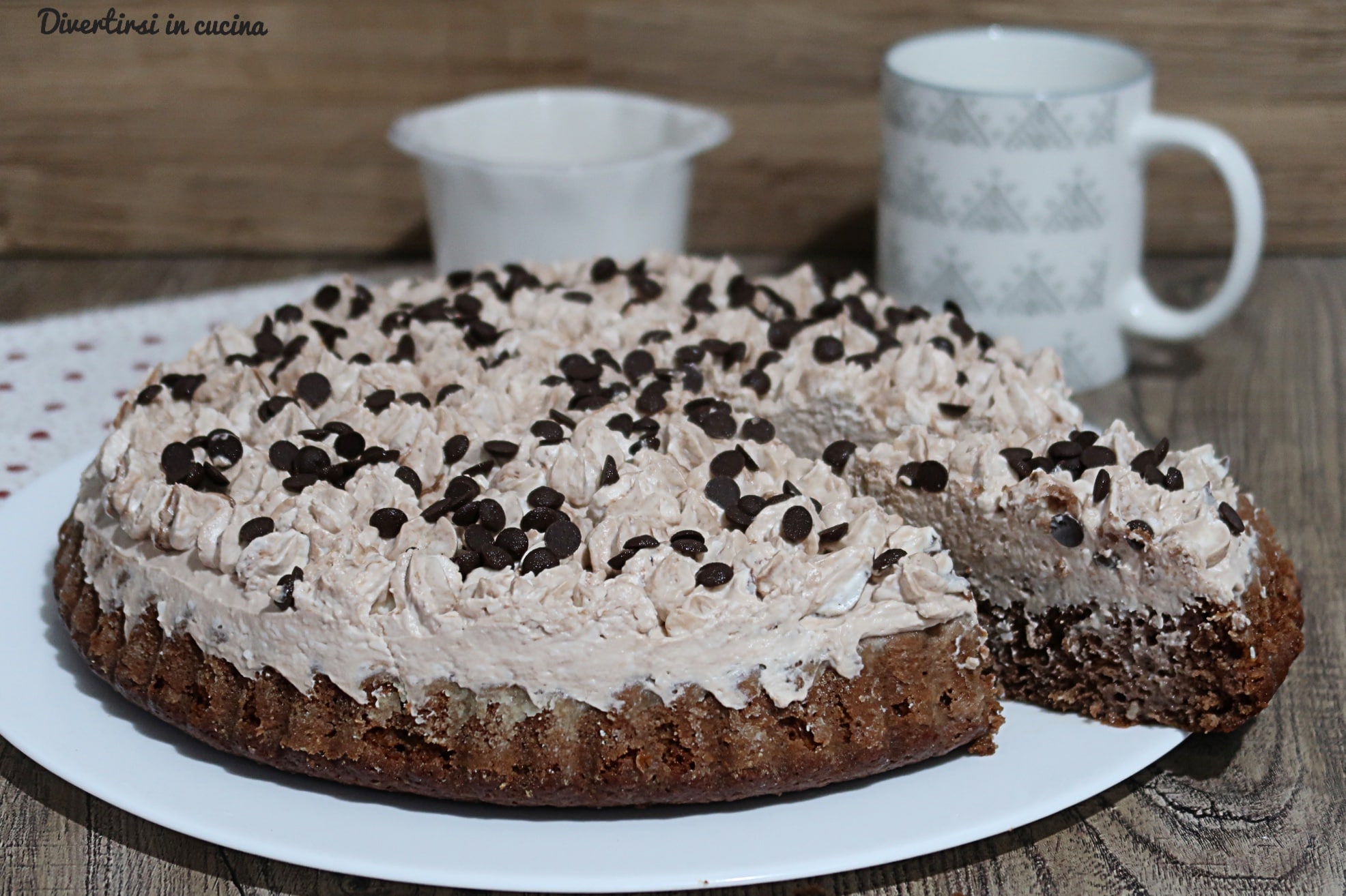 Zachte taart met kokos en Nutella