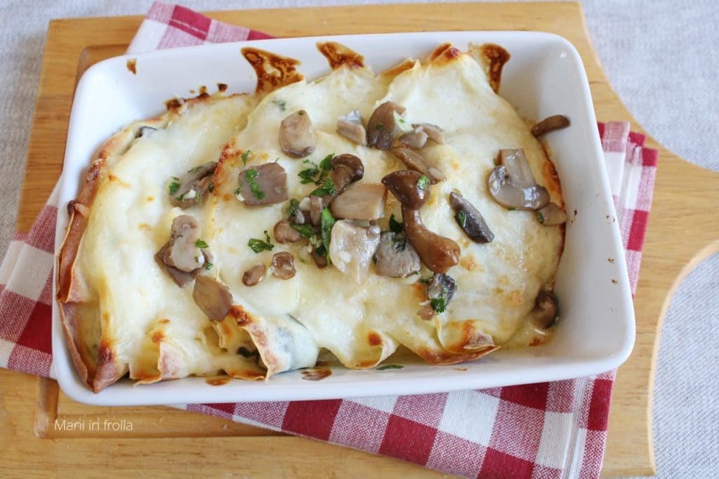 Crespelle met Champignons en Ham