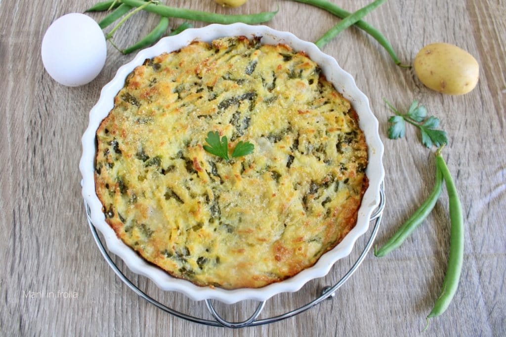 Taartje met Sperziebonen en Aardappelen