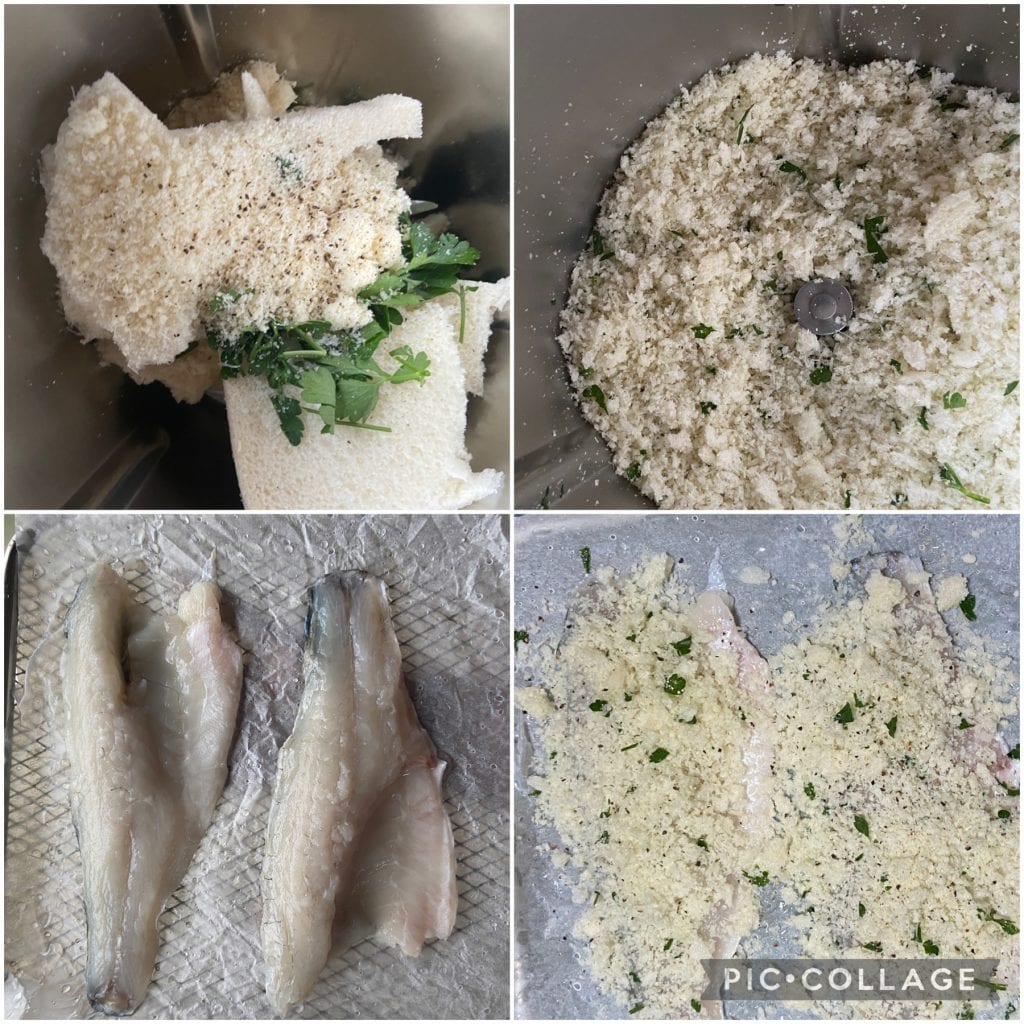 gegratineerde zeebaarsfilets