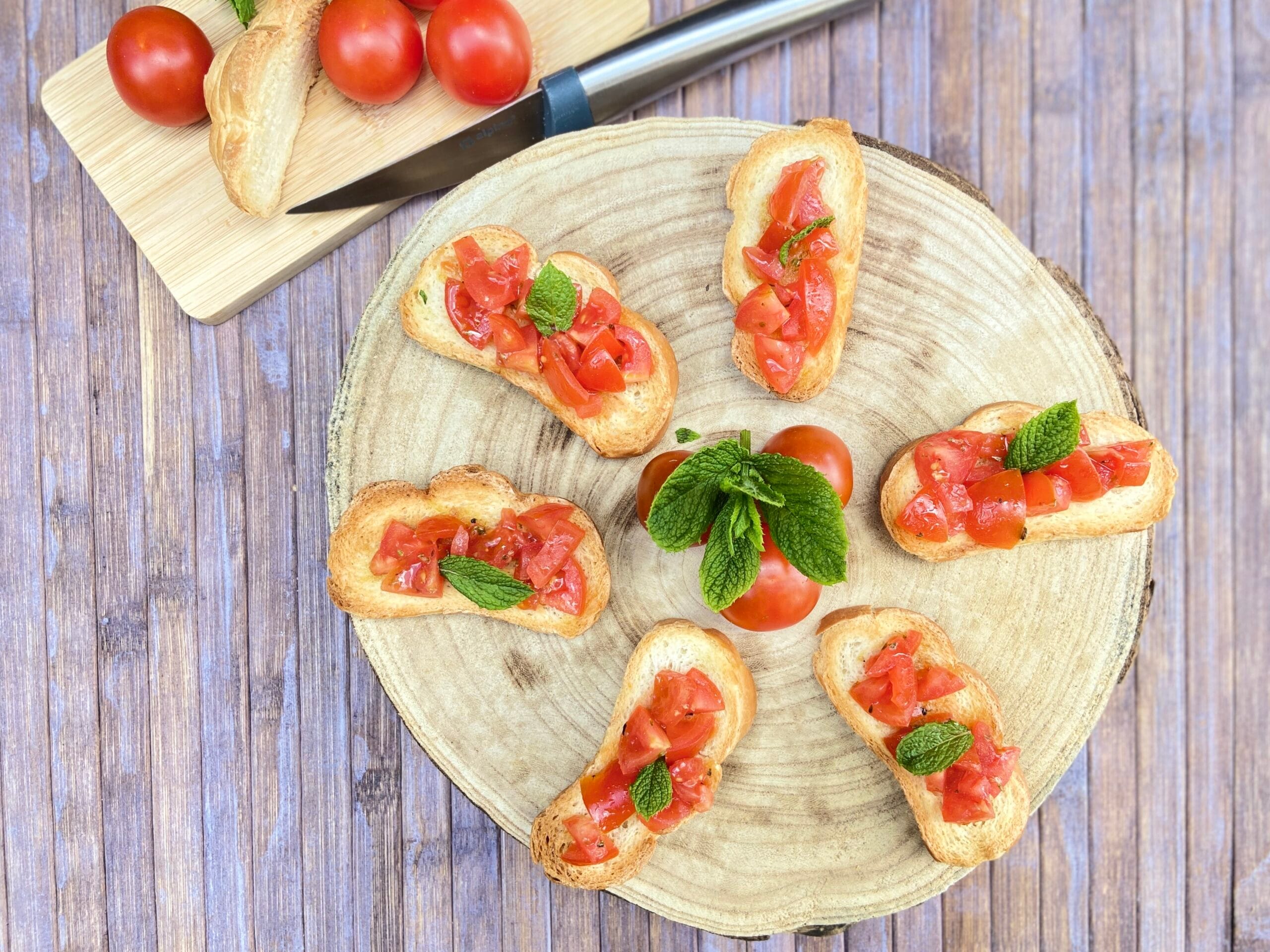 Bruschetta in heteluchtfriteuse