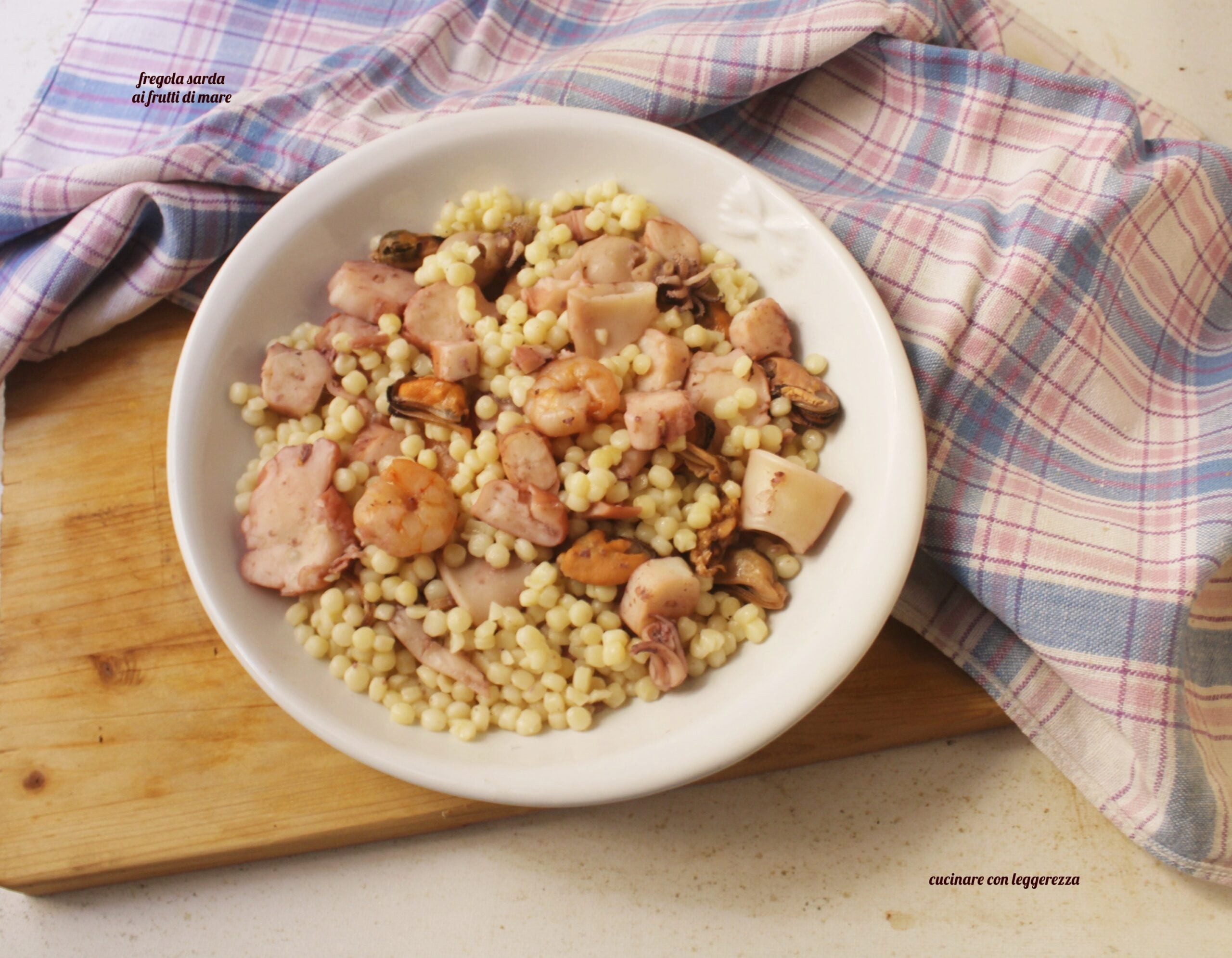 Sardijnse fregola met zeevruchten