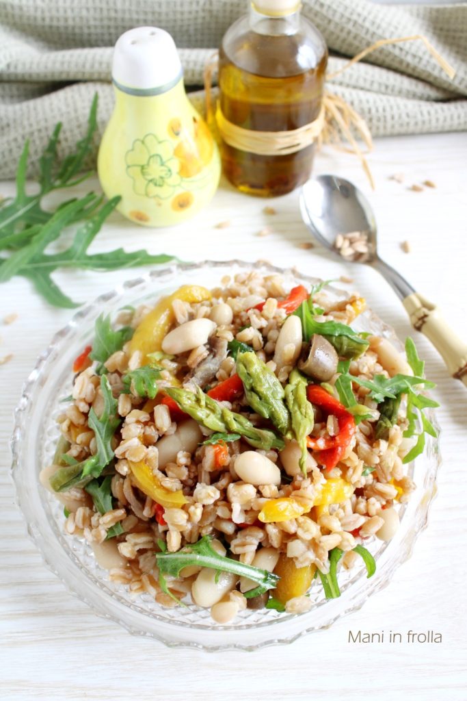 Speltsalade met Paprika Bonen en Ansjovis