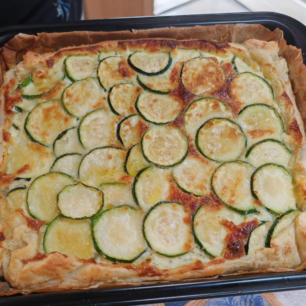 Courgette en Stracchino Taartje