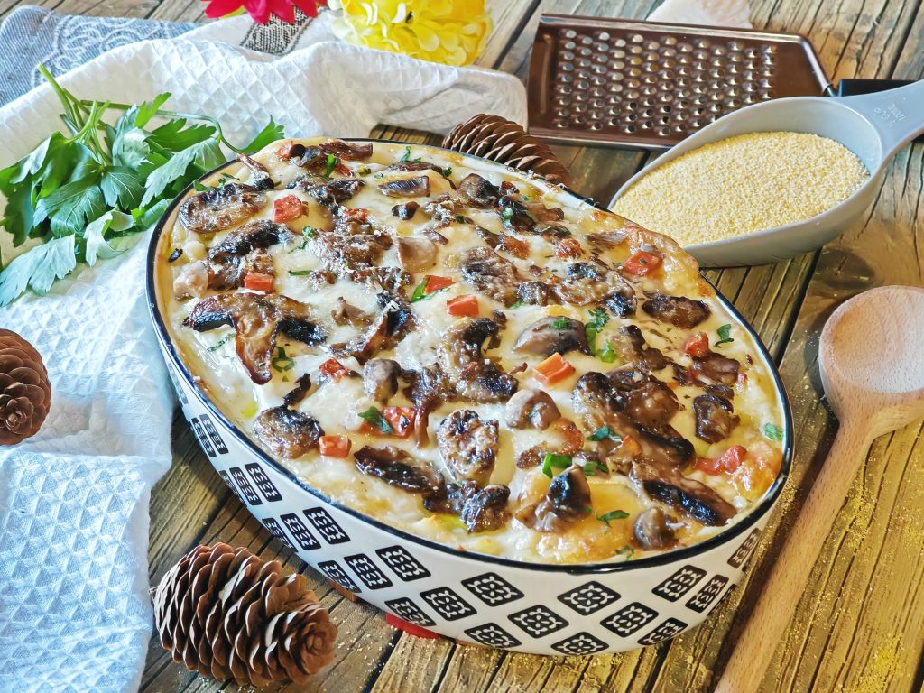 Polenta met paddestoelen